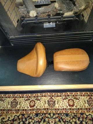 Indian Vintage Solo Seat For Scout,  Tan,  And Mustang Passenger Seat Tan