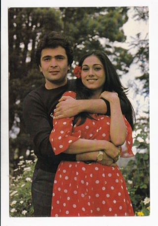 Tina Munim & Rishi Kapoor Bollywood Postcard (royal Pc 30)