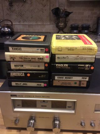 Vintage Montgomery Ward Airline Stereo 8 Track Player/recorder With 10 Tapes
