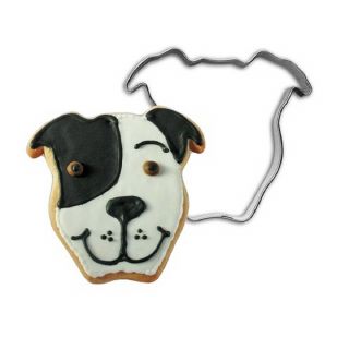 Pit Bull Cookie Cutter (face Natural Ears)