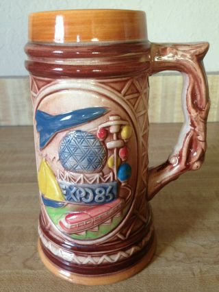 Vintage Expo 86 Vancouver Bc Canada Beer Stein Monorail Space Shuttle 1983 Japan