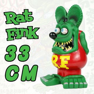 13 " Green Red Rat Fink Action Figure Big " Daddy " Ed Roth Statue Model Toy