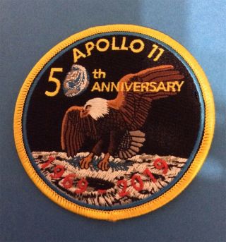 Nasa Apollo 11 50th Anniversary 1969 - 2019 Commemorative 3.  75 Inches Patch