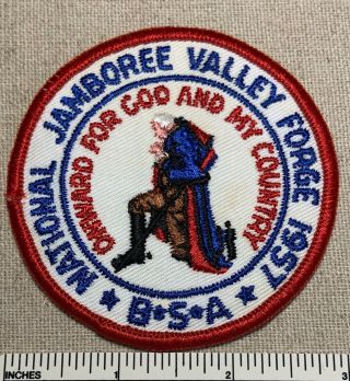 Vintage 1957 National Jamboree Boy Scout Participant Patch Valley Forge Va Camp