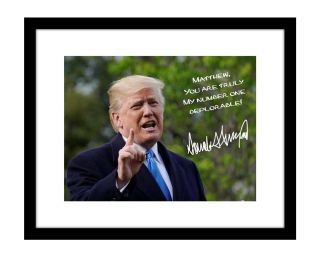 President Donald Trump 8x10 Signed Photo Autographed Customized