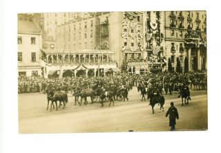 Rppc Pres.  Wilson In Carriage Inaugural Parade In Washington,  Dc March 4,  1913