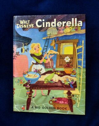 Walt Disney’s Cinderella A Big Golden Book 1950 Simon And Shuster Excel