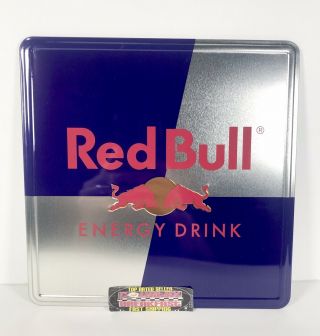 Red Bull Energy Drink Logo Square Metal Sign 10x10” - In Bag