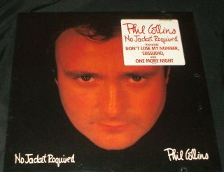 Phil Collins No Jacket Required Lp 1985 Still,  Hype Sticker