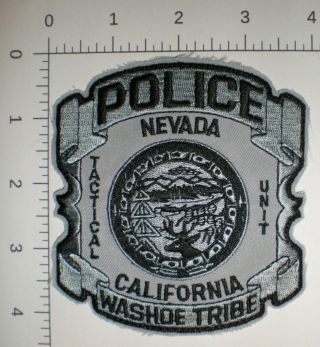 Nv Nevada Ca California Washoe Indian Tribe Tactical Tribal Police Swat Patch