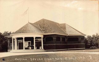 Real Photo Postcard Casino At Springbrook Park In South Bend,  Indiana 124200