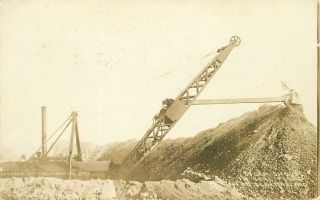 1917 Liberal Missouri Marion Steam Shovel Coal Mining Rppc Photo Postcard