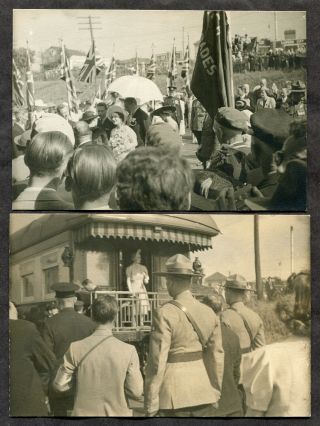 T19 - Canada Inscribed St Catharines 1939 Royal Visit Train Rcmp Police 2 Photos
