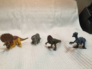Schleich / 4 Dinosaurs / Deinonychus / Dilophosaurus / 2 Triceratops