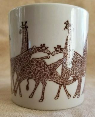 Vintage Taylor NG Naughty Giraffes Coffee Tea Hot Chocolate Mug Cup Orgy Brown 2
