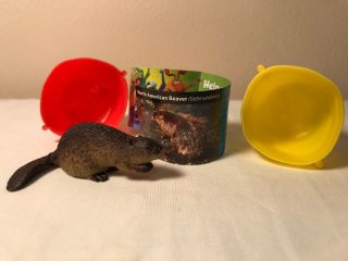 Yowie North American Beaver Mini Figure Toy With Egg