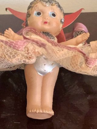Antique Celluloid CHRISTMAS TREE TOPPER Doll ANGEL FAIRY Ornament Decorations 3
