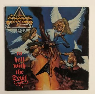 Stryper “to Hell With The Devil” Lp Vg,  - Ex First Pressing Banned Cover