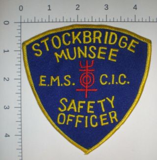 Wi Wisconsin Stockbridge Munsee Indian Tribe Ems Safety Cic Tribal Police Patch