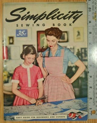 Vintage 1953 1950s Simplicity Sewing Book Guide Fashion Fabric Color