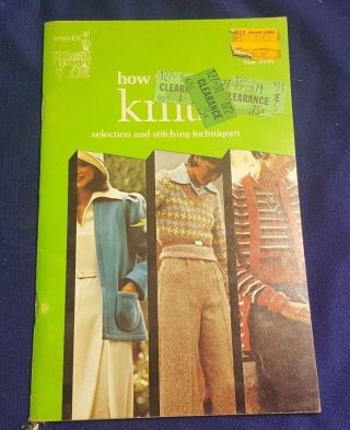 1974 How To Sew Knits Paperback Sewing Book By The Singer Company