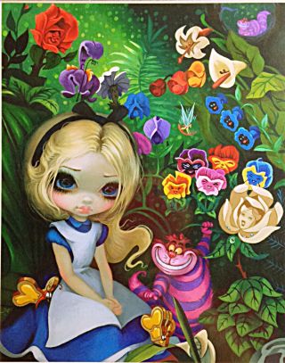 Disney WonderGround Alice in The Garden Deluxe Print by Jasmine Becket - Griffith 2