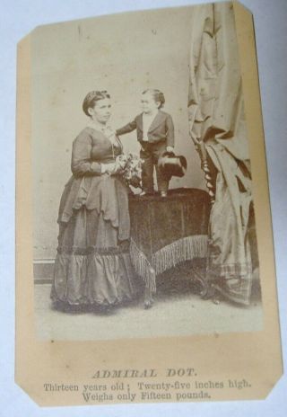 Admiral Dot Circus Dwarf Cdv Little Person E.  & H.  T.  Anthony Co.  N.  Y.  1872
