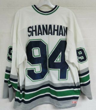 Vintage Hartford Whalers Jersey Shanahan Jersey Ccm Hockey Nhl Vtg 90s Adult