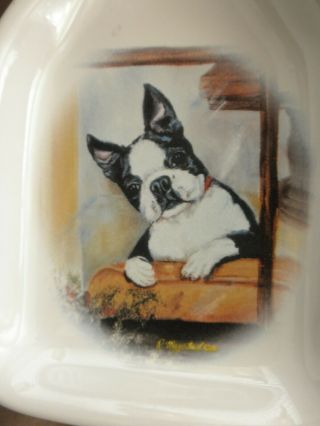 Porcelain Spoon Rest,  Boston Terrier,  Fielder Keepsakes