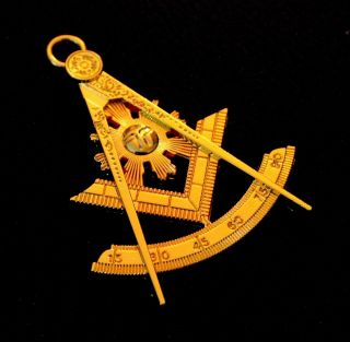 Past Master Collar Jewel Square & Compass Gold Plated Dmp - 200g Freemason