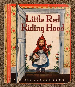 Little Red Riding Hood,  A Little Golden Book,  1948 Brown Binding Vintage