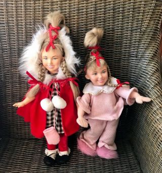Vintage Cindy Lou Who Dolls Two - How The Grinch Stole Christmas