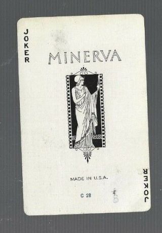 Playing Cards 1x Vint U.  S.  Joker/jokers " Minerva " 536