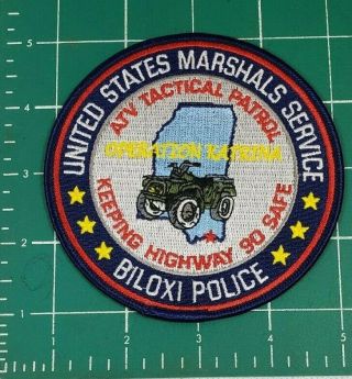 Usms Us Marshals Service Operation Katrina Federal Le & Biloxi Police Patch