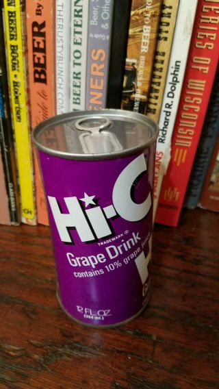 Hi - C Grape Drink 12oz Juice Top Soda Can Coca - Cola