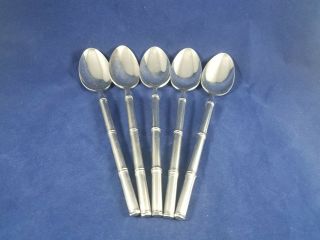 Stanley Roberts (stainless) Tiburon Place/oval Soup Spoon 7 7/8 " Set Of 5