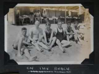 Chinese Photograph Liu Kung Tao Island China Crew Hms Falmouth On The Beach 1935