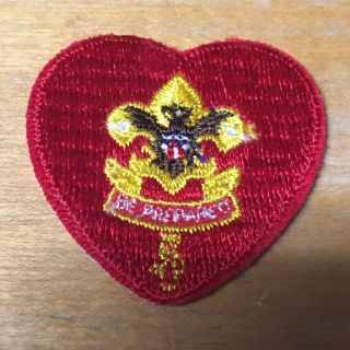 Boy Scouts Life Rank Patch 1955 - 1971 Heart Shaped
