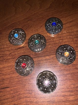 Nony York Decorative Metal Button Covers Set Of 6