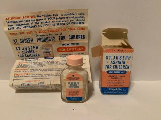 Vintage Box St.  Joseph Aspirin For Children Orange Flavor Plough Inc.  “d”