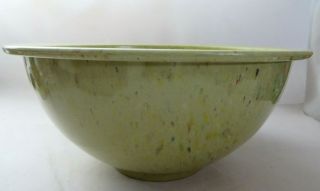 Vintage Texas Ware Green Confetti Splatter Bowl Fruit Mixing Serving Melamine