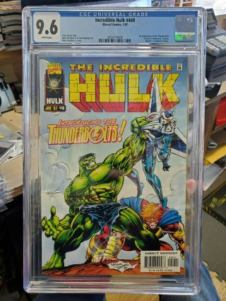 Incredible Hulk 449 - Cgc Grade 9.  6 - 1st Appearance Of The Thunderbolts