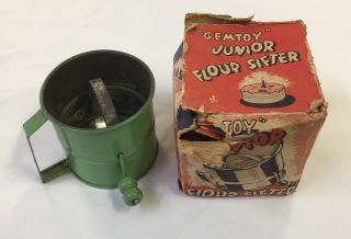 1950’s Junior Flour Sifter Still By Gemtoy Tin Toy Kitchen