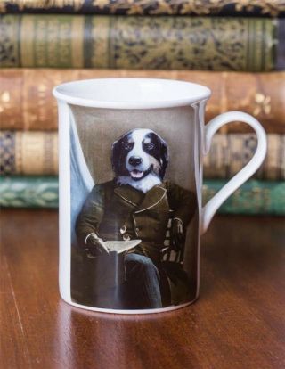 Victorian Trading Co Mr.  Dignified Aristocratic Border Collie Dog Mug