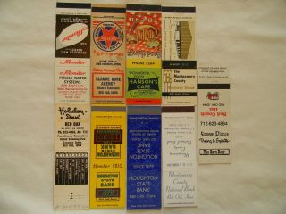 Red Oak Iowa Montgomery County Businesses Low S Matchcovers Matchbooks