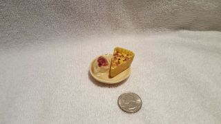 Vintage Arcadia Miniature Slice Of Pie & Ice Cream Salt And Pepper Shakers -