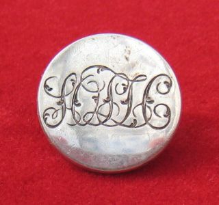 Unknown Silvered Livery/hunt/club? Button With ‘soltc’ Incised Design Pre - 1875