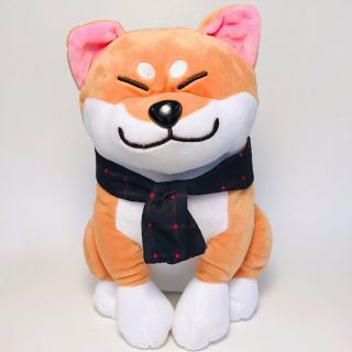 Shiba Inu Dog Doll Large Plush Stuffed Fur Curly Toy Cute Puppy Brown Japan Gift
