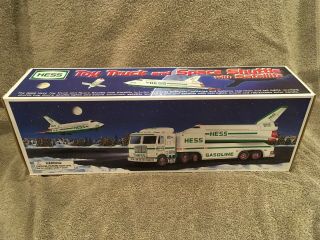 Vintage 1999 Hess Toy Truck And Space Shuttle W/satellite Holiday
