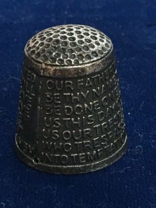 Lord’s Prayer Pewter Thimble - Collectors Club Tcc - Mw Made In England Religion
